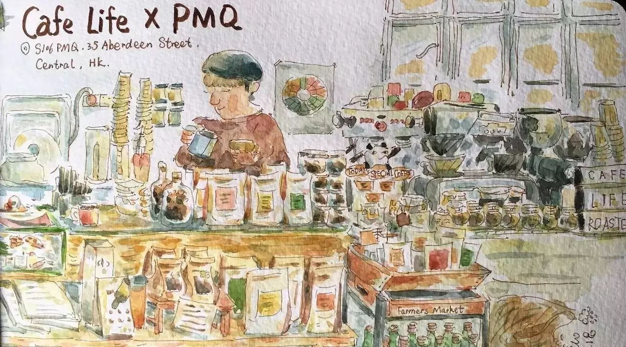 用畫筆勾勒的港澳咖啡館，有別樣的味道